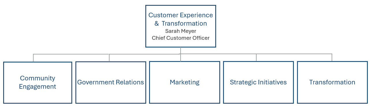 Organization Chart Customer Experience & Engagement