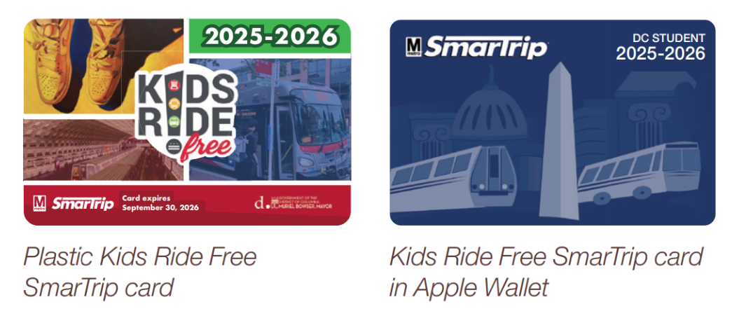 Kids Ride Free card