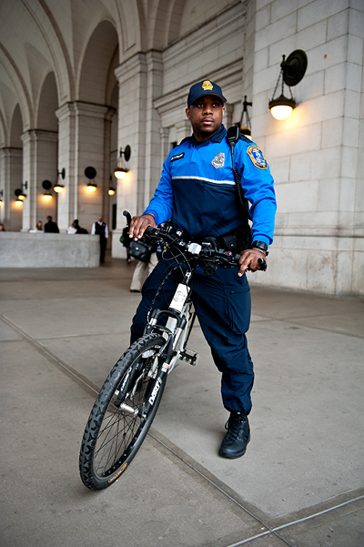MTPD  Bike Patrol officer at Union Station.