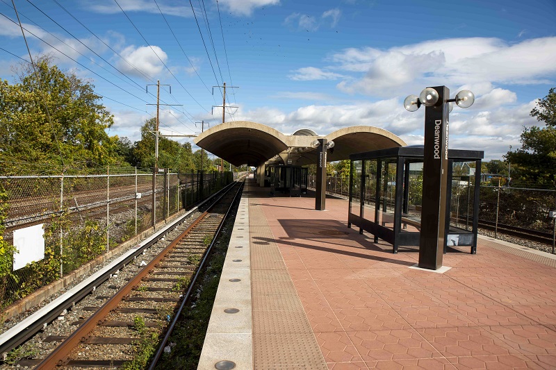 Deanwood Station will receive several customer experience improvements as part of the summer 2022 station closures, including new light-emitting diode (LED) lighting and slip-resistant tiles. Pictured at Deanwood Station, fall 2021.