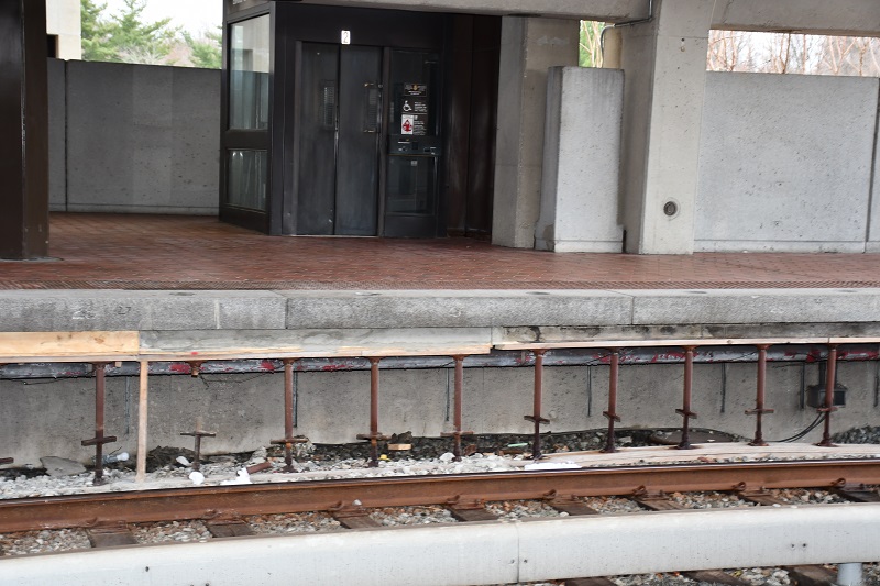 To increase safety and accessibility at Cheverly Station, the aging platform will be demolished and replaced in summer 2022. Pictured at Cheverly Station, fall 2021.