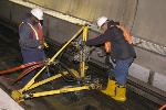 Metrorail track workers continually maintain and upgrade the tracks to ensure a safe ride.