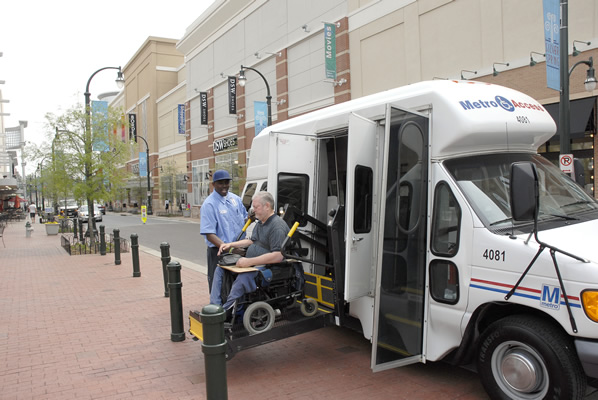 The MetroAccess fleet transports riders who cannot reach their destination using Metrobus and Metrorail.