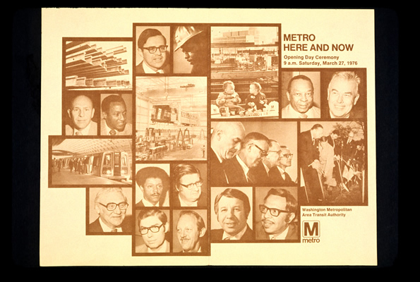 Program for Metro's Opening Day ceremonies at Rhode Island Avenue Station (March 27, 1976).