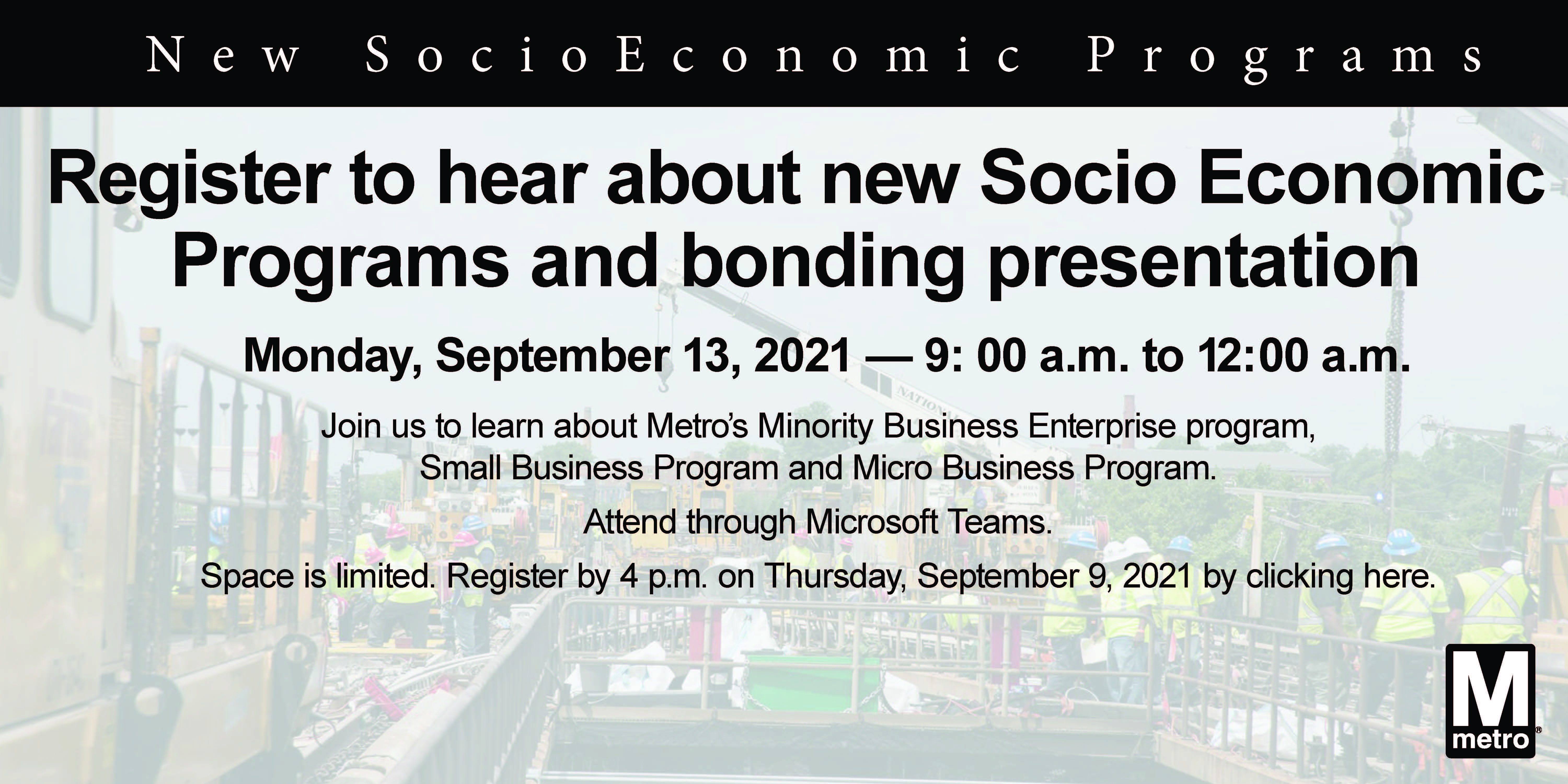 Register for new socio-economic programs