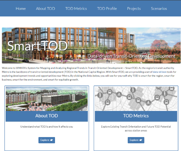 System for Mapping and Analyzing Regional Trends in Transit-Oriented Development (SmartTOD)