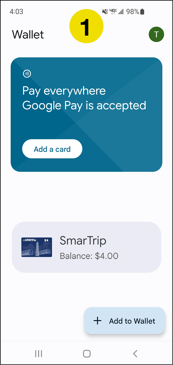 Google Wallet screenshot 1