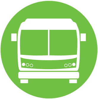 Green bus icon
