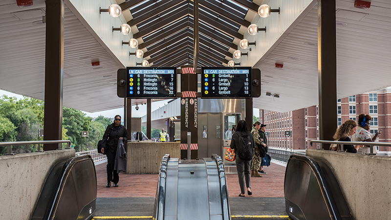 New Station Platform with Digital Screens