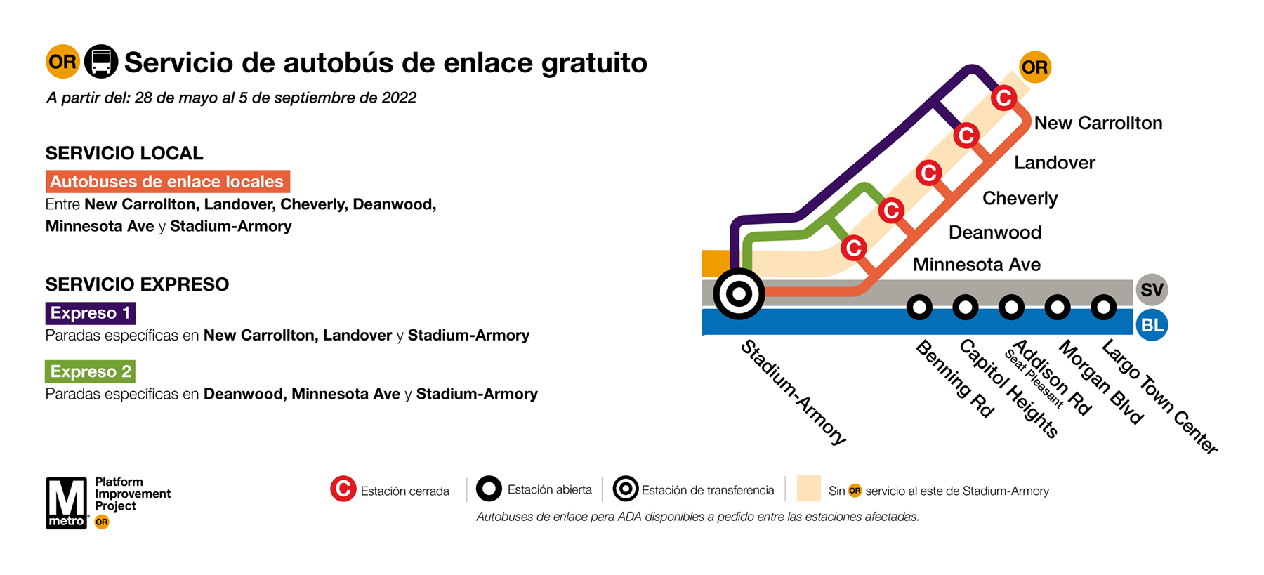 Free Shuttle Bus Service - Summer 2022 PIP