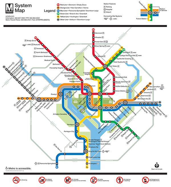 2022 System Map with Future Silver Line Extension