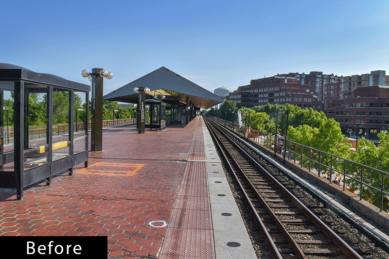 Braddock Rd Station – view along the platform