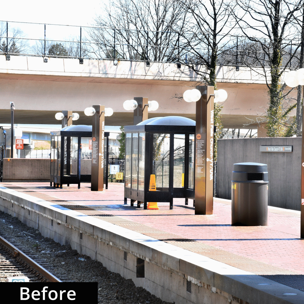 West Falls Church Station Before & After