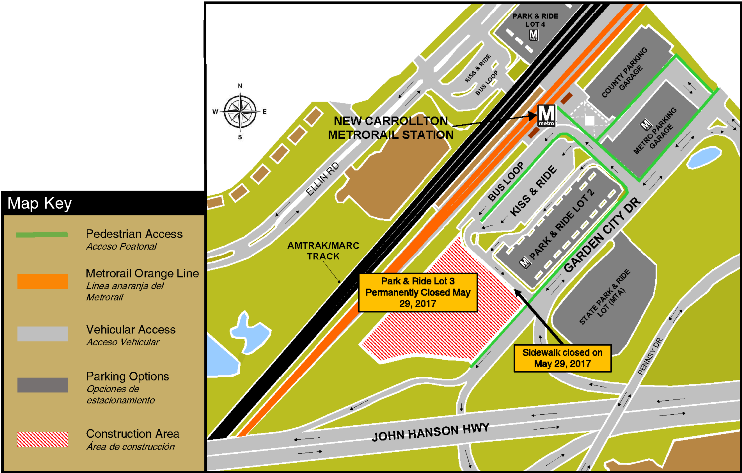 New Carrollton Lot 3 closure map