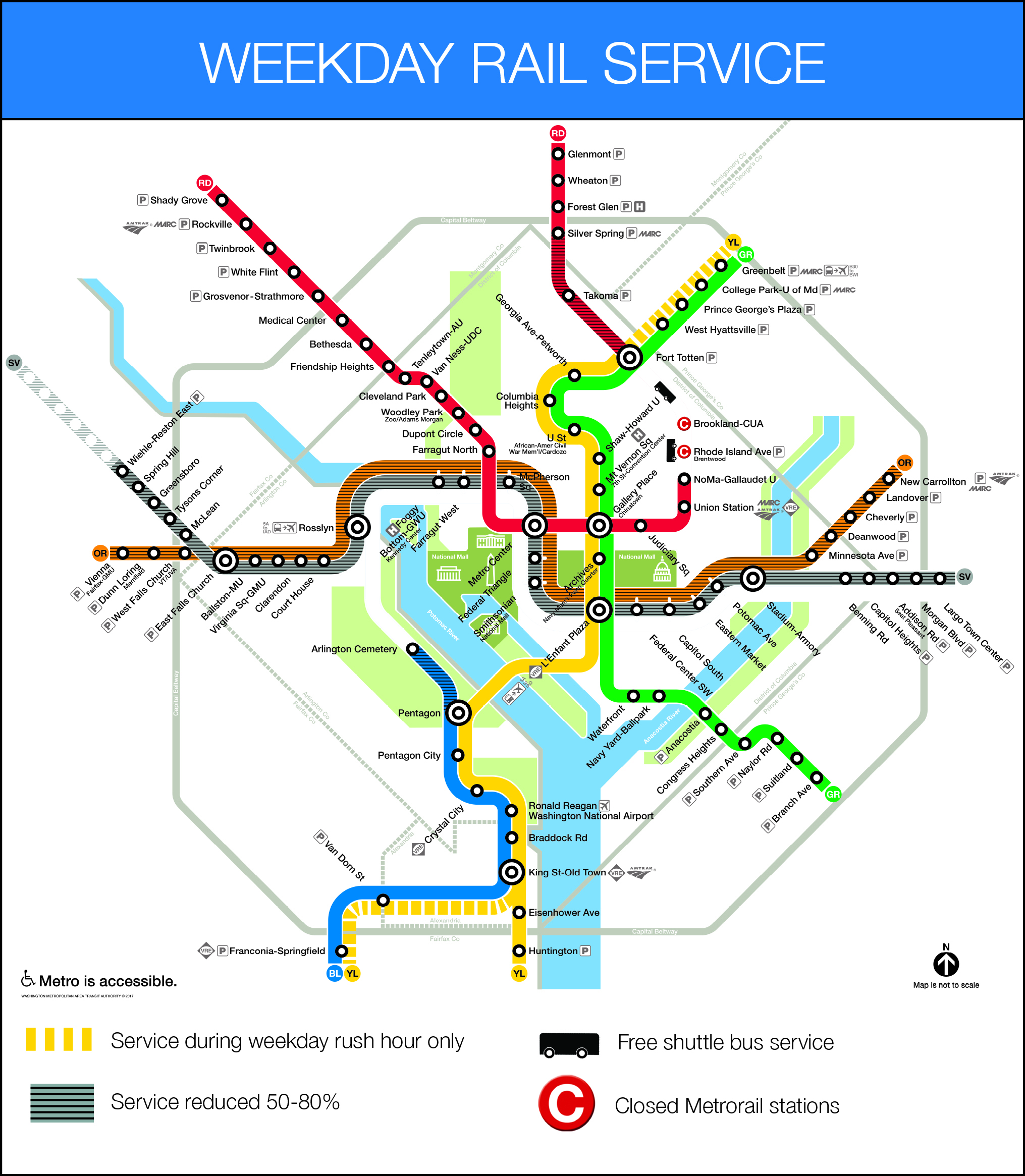 Dc Metro Map Silver Line Major Orange, Blue & Silver Line Track Work: McPherson Sq 