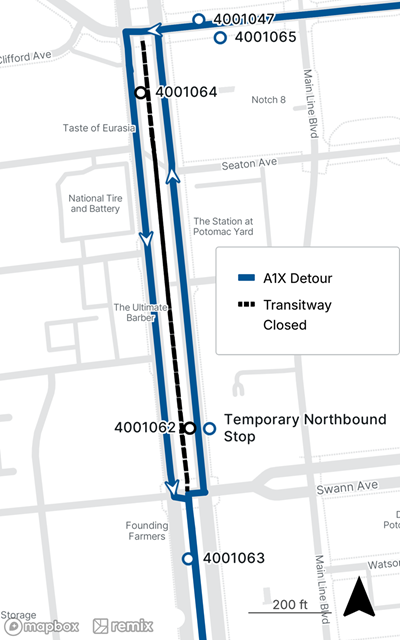 Temporary Bus Stop